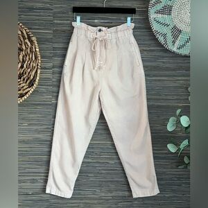 Free People Margate Paper Bag Pleated Trousers Misty Rose Pink Size XS